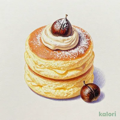 栗のスフレパンケーキ