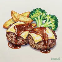 Double Portion Cheese Hamburger Steak (Side Dish Only)