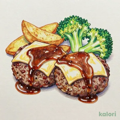 倍盛チーズハンバーグ(肉2倍)　おかずのみ