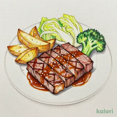 倍盛ビーフカットステーキ(肉2倍) 　おかずのみ