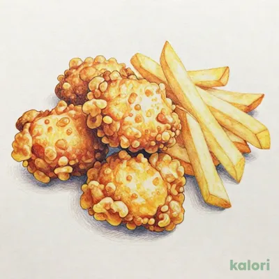 ポテトフライとから揚げ