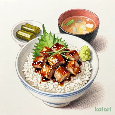 ミニまぐろ漬け丼セット