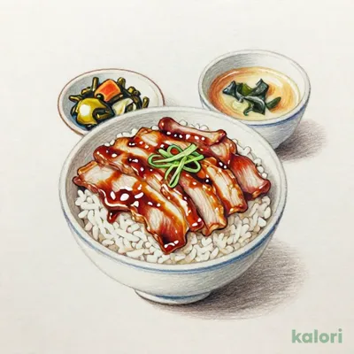 ミニ豚丼セット