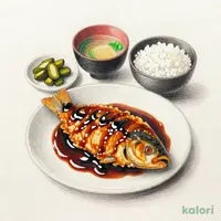 白身魚の黒酢炒め定食