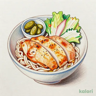 若鶏の柚子風味雑炊定食
