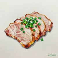 煮こみ焼豚皿