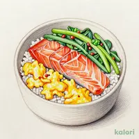 たぬき庵 紅鮭たっぷり３色弁当