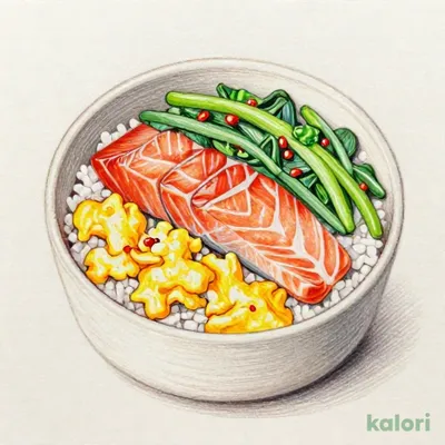 たぬき庵 紅鮭たっぷり３色弁当