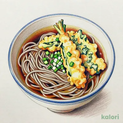Kakiage (Mixed Vegetable Tempura) Soba