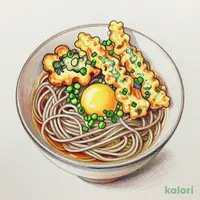 かき揚げ天玉そば
