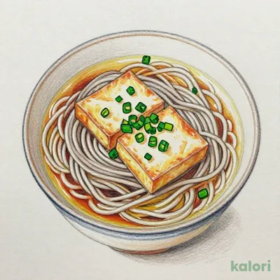 Kitsune Soba (Soba Noodles with Sweet Fried Tofu)