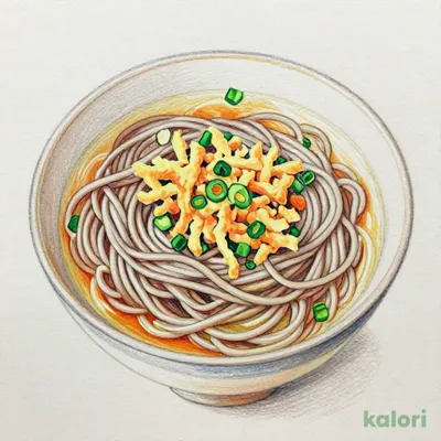 Chilled Tanuki Soba (Soba Noodles with Tempura Flakes)