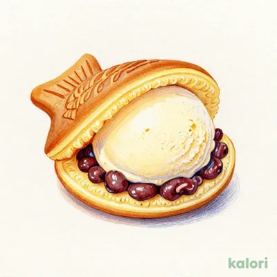 Taiyaki (Fish-Shaped Cake) with Ice Cream