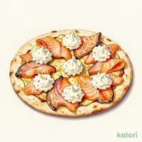 Salmon & Cream Cheese Tortilla Pizza