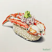 本ズワイ蟹の握り寿司（生本ズワイ）