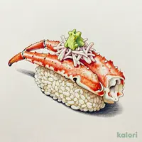 本ズワイ蟹の握り寿司（茹でズワイ）