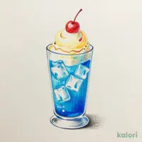 ブルーハワイクリームソーダ