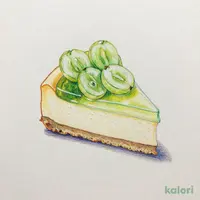 シャインマスカットのレアチーズケーキ