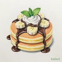 ふわっとリコッタパンケーキ チョコバナナ