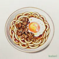 Beef and Egg Bukkake Udon