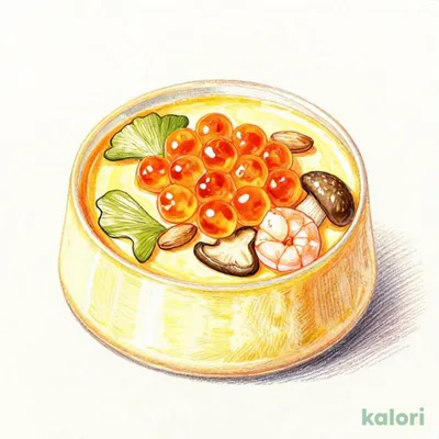Ikura Chawanmushi (Steamed Egg Custard with Salmon Roe)