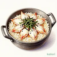 Crab Kamameshi (Rice Cooked in Iron Pot)