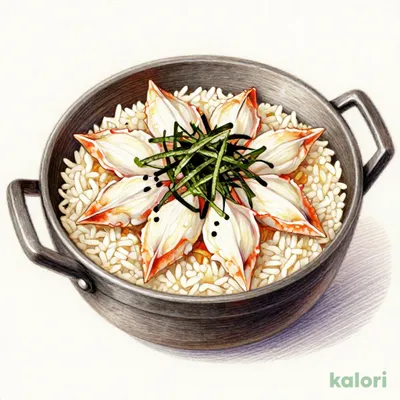 Crab Kamameshi (Rice Cooked in Iron Pot)