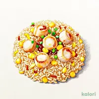 コーンとホタテのチャーハン