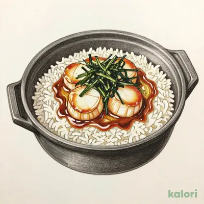 Scallop Kamameshi (Rice Cooked in Iron Pot)