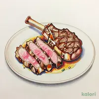 厚切りラムランプの炙り焼き