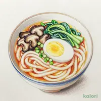 野菜とタマゴの温麺(うどん)