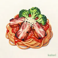 燻製ベーコンとブロッコリーのトマトソース