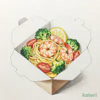 お持ち帰り エビとブロッコリーのレモンバターソース