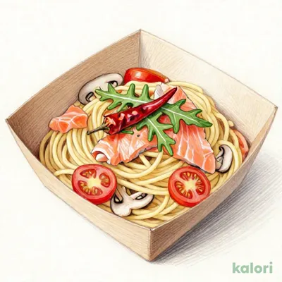 お持ち帰り 感動ペペロンチーノ ～スモークサーモンとルッコラ～