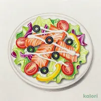 スモークサーモンのサラダ