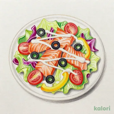 スモークサーモンのサラダ