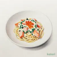 スモール スモークサーモンといくらの明太子クリームソース