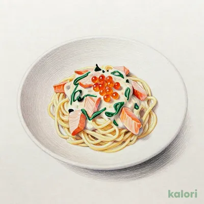 スモール スモークサーモンといくらの明太子クリームソース