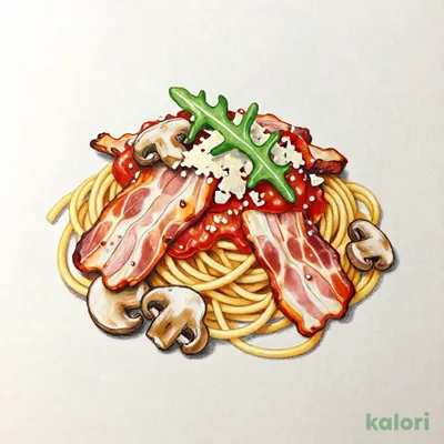 燻製ベーコンときのこのボスカイオーラ