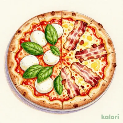 Pizza Half & Half Premium Margherita & Bacon