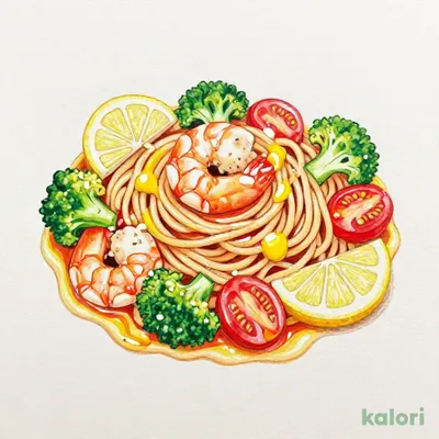 エビとブロッコリーのペペロンチーノ ～レモンバター風味～