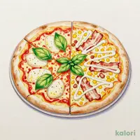 Half and Half Pizza (Margherita & Bacon Mayo Corn)