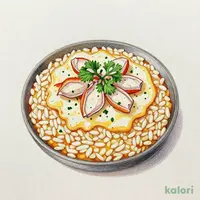 カニの焼きリゾット