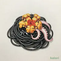ネーロ・ディ・セッピア ～イカスミとうにのヴェネト風～