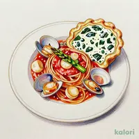 ～イタリアンワンプレート～ 海の幸のトマトクリームソース＆クリームスピナッチパイ
