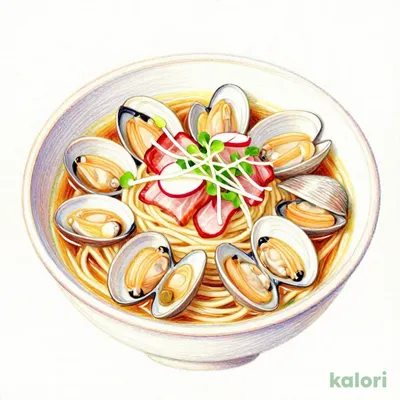 たっぷりあさりの出汁パスタ