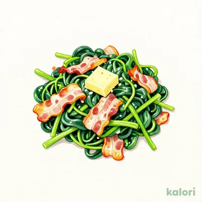 ほうれん草とベーコンのバターソテー