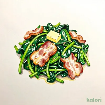 お持ち帰り ほうれん草とベーコンのバターソテー
