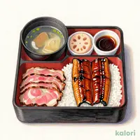 うなぎ＆ローストビーフ重（お吸い物・惣菜つき）