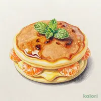 八天堂とろけるカスタードくりーむのブリュレパンケーキ（早生みかん）